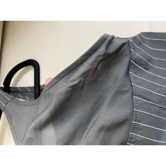 Mountain Hardwear Womens Gray Pinstripe Sleeveless Romper size Medium Outdoor - Picture 13 of 16